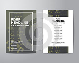 Simple blur background brochure flyer design layout template in