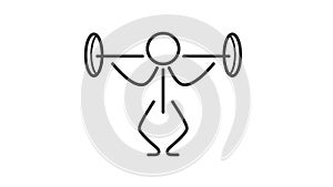 Simple body builder with dumbbell