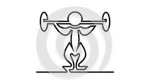 Simple body builder with dumbbell