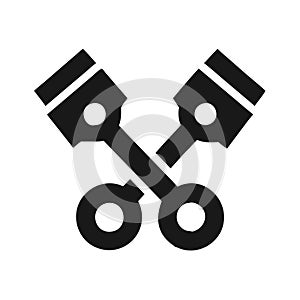 Crossed Engine Pistons Icon Vector