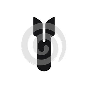 Simple bomb logo vector icon illustration