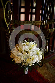 Simple bouquet of flowers for wedding and elegant