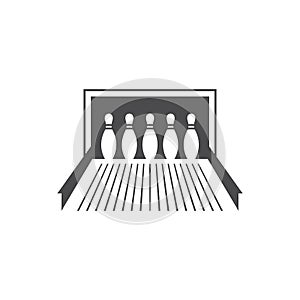 Minimalist bowling game icon photo