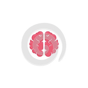 Simple brain creative logo. Logotype concept. Education and human mind
