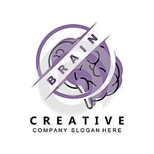 simple brain icon design vector