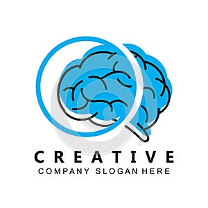 simple brain icon design vector