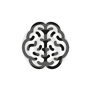 simple brain icon isolated