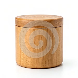 Simple brown container isolated on white background