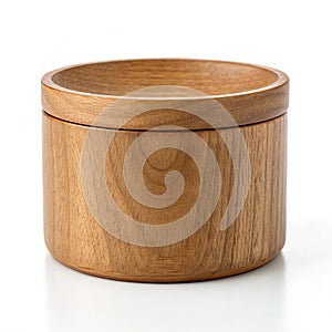 Simple brown container isolated on white background