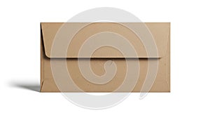 Simple brown envelope isolated on white background