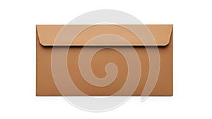 Simple brown envelope on white background