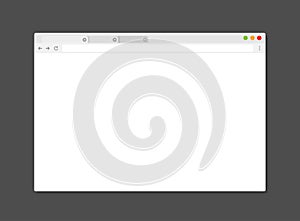 Simple browser window, flat vector illustration concept