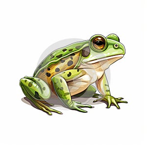 Simple Bullfrog Clip Art With White Margins