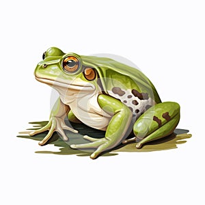 Simple Bullfrog Clip Art With White Margins And Background