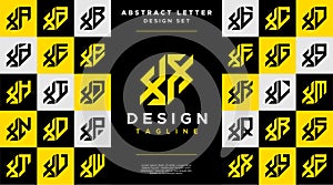 Simple business abstract letter X XX logo design set