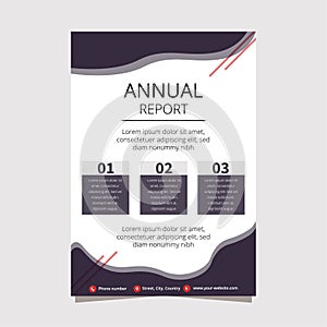 Simple business anual report template photo