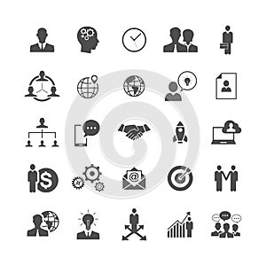 Simple Business Icons set, Management, Human Resources