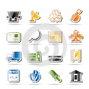 Simple Business and industry icons