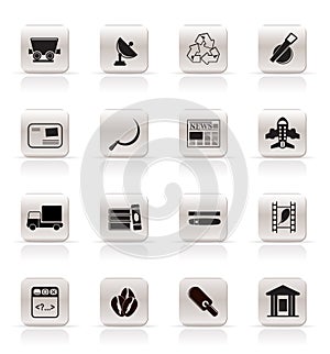 Simple Business and industry icons