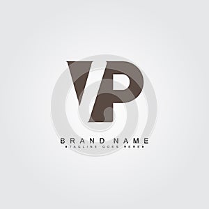 Simple Business Logo for Initial Letter VP - Minimal Alphabet Logo