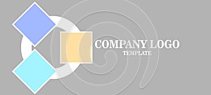 Simple business logo reactangle and ellipse modern vector