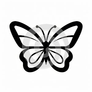 Simple Butterfly Silhouette Vector - Flickr Style Art photo