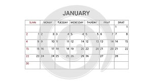 Weekday labels such as SUNN WEDISEDAY FRIAT and SRIAT instead of