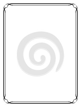 Simple calligraph black ornamental decorative frame