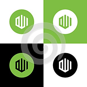 Simple calligraphy, the name of Allah, vector logo icon design