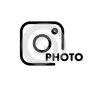 A simple camera icon with the caption