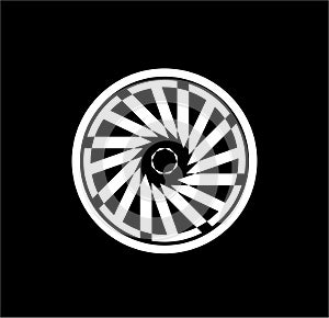 Simple camera shutter photography vector logo and icon