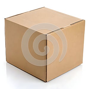 Cardboard box isolated on white