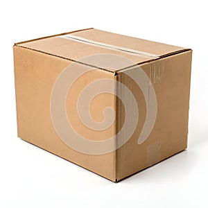 Cardboard box isolated on white