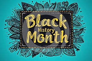 Simple cartoon Black History Month background