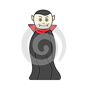 Simple cartoon icon. Vampire Dracula