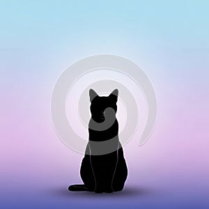 In a simple cartoon like style with ears pointed upright and a