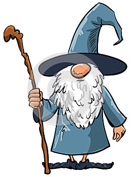 Simple Cartoon Wizard with staff