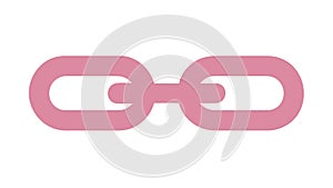 Simple Chain Link Icon, Connection & Unity Vector Symbol, vector design Generative AI