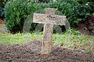 Simple cheap wooden cross photo