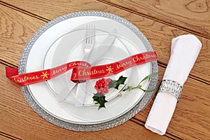 Simple Christmas Place Setting