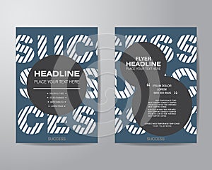 Simple circle brochure flyer design layout template in A4 size,