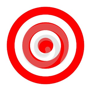 Simple circle target template. Bullseye symbol