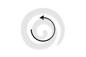 Simple circular arrow icon for refresh or rotate action