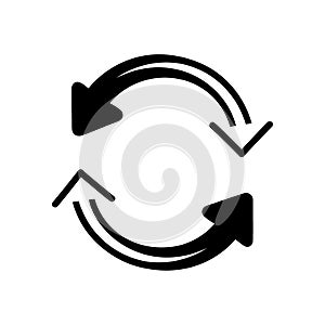 Simple circular arrows refresh reload loop icon
