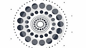 Simple circular dot pattern, minimalist and versatile design. vector design Generative AI