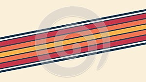 A simple, clean background of retro-colored stripes. vector design Generative AI