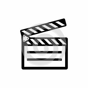 Simple And Clean Clapperboard Film, Movie Slate, Cut Scene Tools Vector Icon