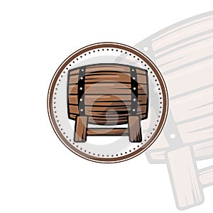 SIMPLE AND CLEAN COLOUR BEER BARREL VECTOR DESIGN