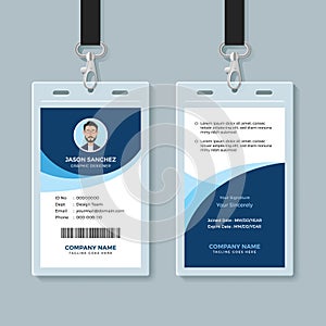 Simple and Clean Employee ID Card Design Template