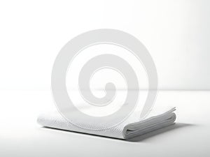 Minimalist stack of white paper on a clean surface